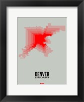 Framed Denver Radiant Map 1