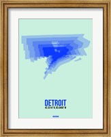 Framed Detroit Radiant Map 1