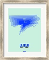 Framed Detroit Radiant Map 1