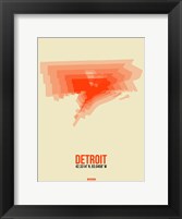 Framed Detroit Radiant Map 2