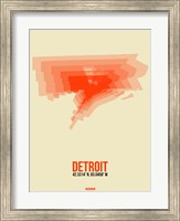 Framed Detroit Radiant Map 2