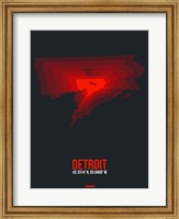 Framed Detroit Radiant Map 3