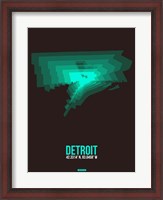Framed Detroit Radiant Map 4