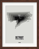 Framed Detroit Radiant Map 5