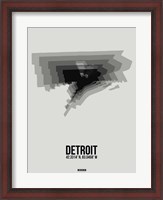 Framed Detroit Radiant Map 5