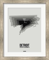 Framed Detroit Radiant Map 5