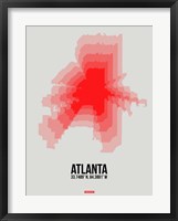 Framed Atlanta Radiant Map 1