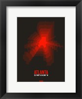 Framed Atlanta Radiant Map 3