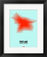 Framed Portland Radiant Map 1