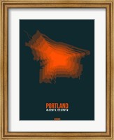 Framed Portland Radiant Map 3