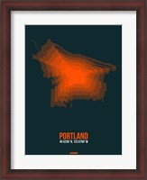 Framed Portland Radiant Map 3