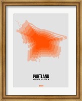 Framed Portland Radiant Map 5