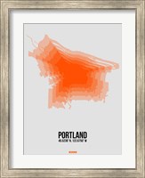 Framed Portland Radiant Map 5