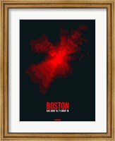 Framed Boston Radiant Map 1