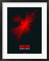 Framed Boston Radiant Map 1