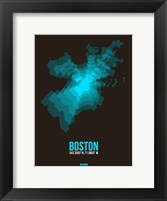 Framed Boston Radiant Map 2
