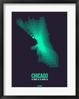 Framed Chicago Radiant Map 2