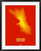 Framed Chicago Radiant Map 3