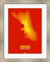 Framed Chicago Radiant Map 3
