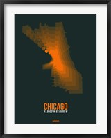 Framed Chicago Radiant Map 4