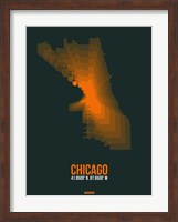 Framed Chicago Radiant Map 4