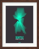 Framed Seattle Radiant Map 1