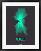 Framed Seattle Radiant Map 1