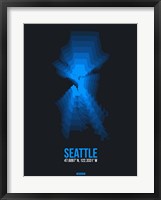 Framed Seattle Radiant Map 2