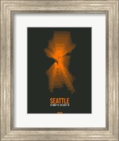 Framed Seattle Radiant Map 3