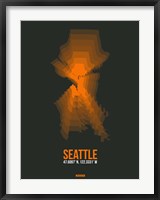 Framed Seattle Radiant Map 3