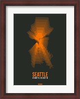 Framed Seattle Radiant Map 3