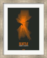 Framed Seattle Radiant Map 3
