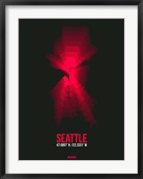 Framed Seattle Radiant Map 4