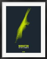 Framed Manhattan Radiant Map 1