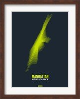 Framed Manhattan Radiant Map 1