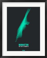 Framed Manhattan Radiant Map 2