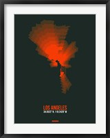 Framed Los Angeles Radiant Map 4