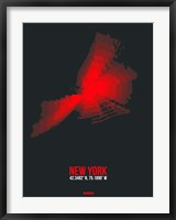 Framed New York Radiant Map 3