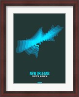 Framed New Orleans Radiant Map 2