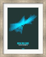 Framed New Orleans Radiant Map 2