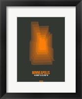 Framed Minneapolis Radiant Map 3