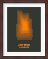 Framed Minneapolis Radiant Map 3