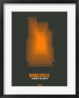 Framed Minneapolis Radiant Map 3