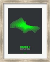Framed Honolulu Radiant Map 1