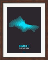 Framed Honolulu Radiant Map 3