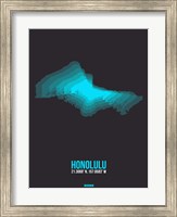 Framed Honolulu Radiant Map 3