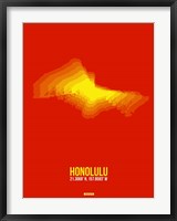 Framed Honolulu Radiant Map 4