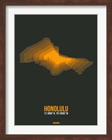 Framed Honolulu Radiant Map 5