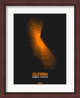 Framed California Radiant Map 2