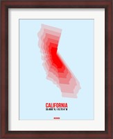 Framed California Radiant Map 4
